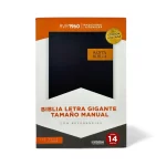 BIBLIA RV60 NEGRO CARAMELO CON INDICE Y CIERRE TAMAÑO MANUAL