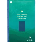 BIBLIA NTV DE ESTUDIO DEL DIARIO VIVIR PARA JOVENES PIEL AZUL FILO PLATEADO CON FILAMENT