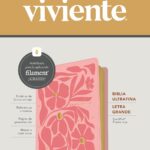 BIBLIA NTV ULTRAFINA LETRA GRANDE SENTIPIEL FLORES ROSA  FILO DORADO CON FILAMENT