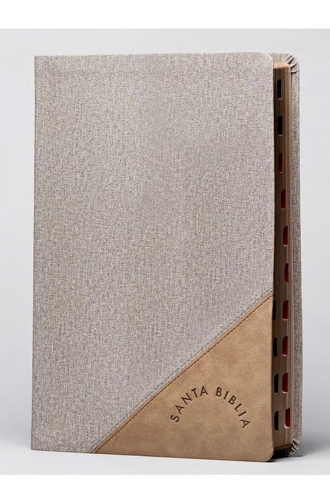 GRIS 3 BIBLIA RV60 GRIS FILO DORADO CON INDICE TAMAÑO GRANDE - Imagen 1