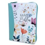 BIBLIA RVR60 025 JARDIN TURQUESA CON INDICE Y CIERRE TAMAÑO BOLSILLO