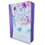 BIBLIA RVR60 025 JARDIN LILA CON INDICE Y CIERRE TAMAÑO BOLSILLO