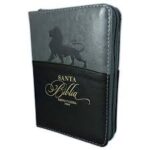 BIBLIA RVR60 025 NEGRA LEON CON INDICE Y CIERRE TAMAÑO BOLSILLO