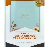 BIBLIA RV60 FLOR MENTA CON INDICE Y CIERRE TAMAÑO MANUAL