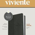 BIBLIA NTV VALOR PREMIUM SENTI PIEL GRIS  FILO BLANCO CON FILAMENT