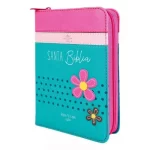 BIBLIA RVR60 025 PRIMOR TURQUESA/FUCSIA CON CIERRE TAMAÑO BOLSILLO