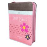 BIBLIA RVR60 025 PRIMOR ROSA/MARRON CON CIERRE TAMAÑO BOLSILLO TAMAÑO BOLSILLO