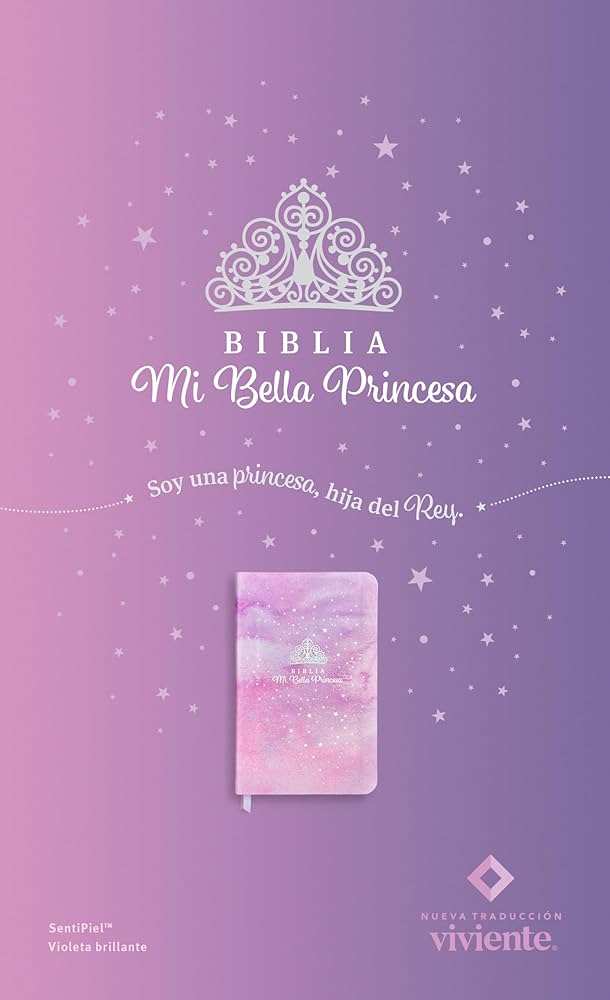 PRINCESA BIBLIA NTV MI BELLA PRINCESA PARA NIÑAS NOCHE LILA FILO ROSADO - Imagen 1
