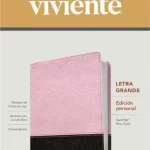 BIBLIA NTV EDICION PERSONAL LETRA GRANDE PIEL ROSA CAFE FILO PLATEADO