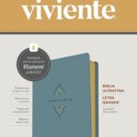 BIBLIA NTV ULTRAFINA LETRA GRANDE SENTIPIEL AZUL SERENO  FILO DORADO CON FILAMENT