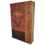 BIBLIA RVR60 065 AGUILA CAFE/MARRON CON INDICE Y CIERRE TAMAÑO MANUAL