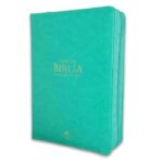 BIBLIA RVR60 045 AQUA CON CIERRE TAMAÑO PORTATIL