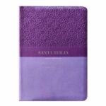 BIBLIA RVR60 085 BIFLORAL LILA CON INDICE Y CIERRE TAMAÑO MANUAL