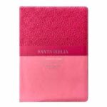 BIBLIA RVR60 085 BIFLORAL ROSADO CON INDICE Y CIERRE TAMAÑO MANUAL