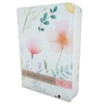 BIBLIA RVR60 035 BLANCO FLORAL CON INDICE Y CIERRE TAMAÑO PORTATIL