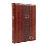 BIBLIA RVR60 CAOBA SIMIL PIEL CON INDICE Y CIERRE TAMAÑO MANUAL