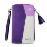 BIBLIA RVR60 015 CONTEMPO TRICOLOR LILA CON INDICE Y CIERRE TAMAÑO CHEQUERA