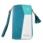 BIBLIA RVR60 015 CONTEMPO TRICOLOR TURQUESA CON INDICE Y CIERRE TAMAÑO CHEQUERA