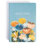 BIBLIA RVR60 FLOR AQUA FILO BLANCO TAMAÑO MANUAL