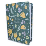 BIBLIA RVR60 FLOR VERDE FILO BLANCO TAMAÑO MANUAL