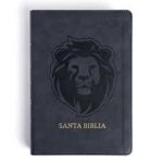 BIBLIA RVR60 LEON CENIZO FILO BLANCO TAMAÑO MANUAL