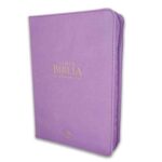 BIBLIA RVR60 045 LILA CON CIERRE TAMAÑO PORTATIL
