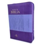 BIBLIA RVR60 035 MORADO/LILA CON INDICE Y CIERRE TAMAÑO PORTATIL