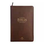BIBLIA RVR60 065 MARRON CON INDICE Y CIERRE TAMAÑO MANUAL