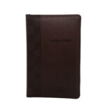 BIBLIA RVR60 GEOMETRICO MARRON CON INDICE Y CIERRE TAMAÑO MANUAL