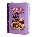 BIBLIA RVR60 025 MI GRAN VIAJE NIÑAS LILA CON CIERRE TAMAÑO BOLSILLO