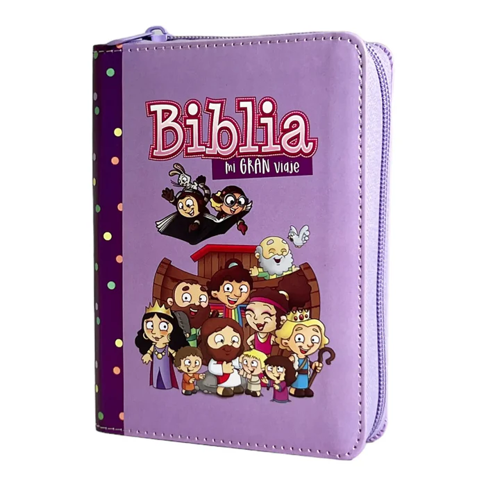 MGV LILA BIBLIA RVR60 025 MI GRAN VIAJE NIÑAS LILA CON CIERRE TAMAÑO BOLSILLO - Imagen 1