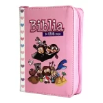 BIBLIA RVR60 025 MI GRAN VIAJE NIÑAS ROSADO CON CIERRE TAMAÑO BOLSILLO