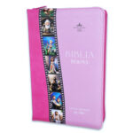 BIBLIA RVR60 065 HEROES ROSADO TAMAÑO MANUAL