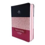 BIBLIA RVR60 045 TRICOLOR NEGRO/ROSA/FUCSIA CON INDICE Y CIERRE TAMAÑO PORTATIL