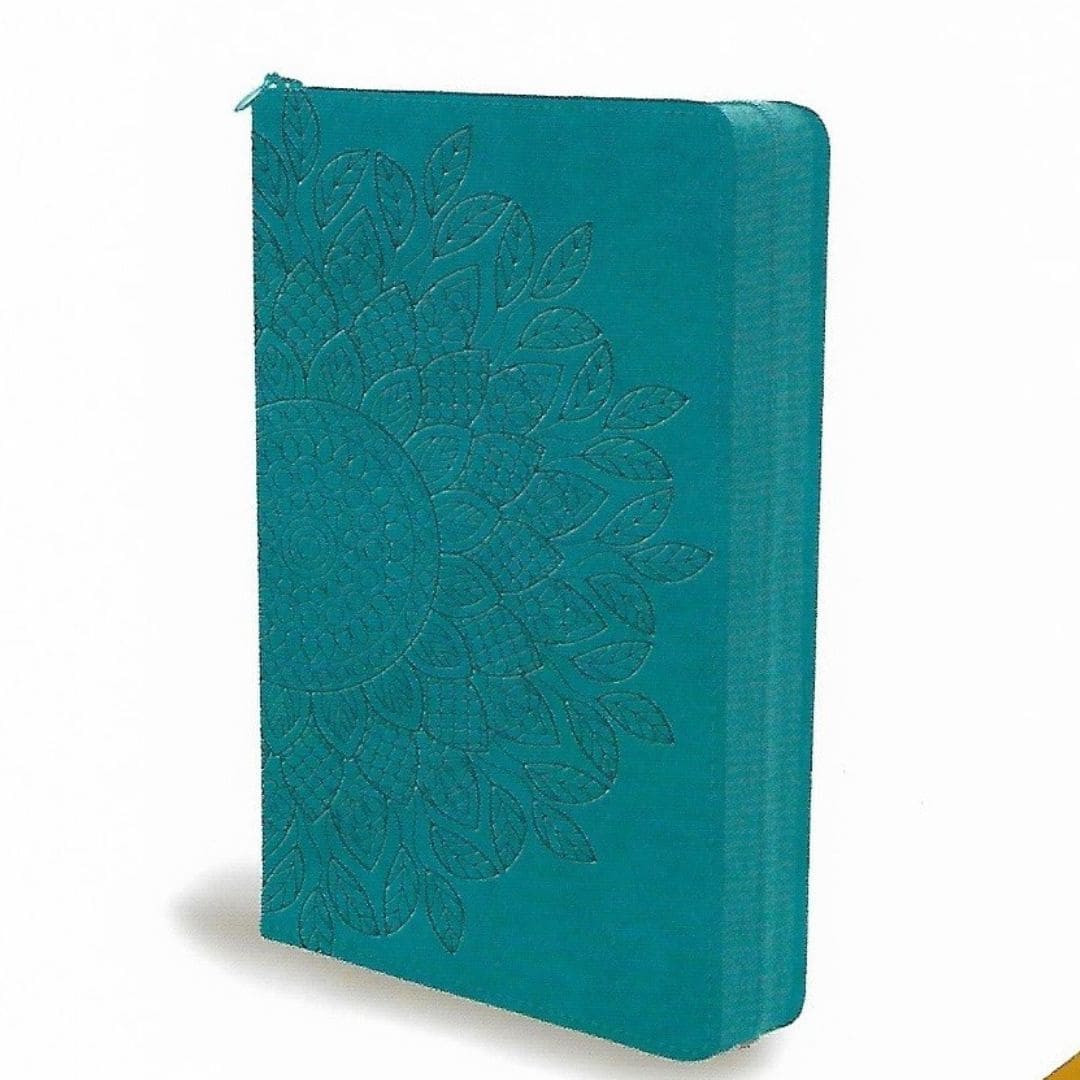 TURQ BIBLIA RVR60 MANDALA TURQUESA CON INDICE Y CIERRE TAMAÑO MANUAL - Imagen 1