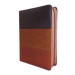 BIBLIA RV60 045 TRICOLOR CAFE/MARRON CON INDICE Y CIERRE TAMAÑO PORTATIL
